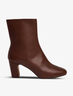 Whistles Holan Heeled Leather Ankle Boots