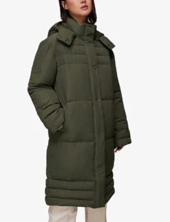 Whistles Becky Longline Recycled-polyester Puffer Coat 7 Whistles Becky Longline Recycled-polyester Puffer Coat -The Fashion Shop R04080511 KHAKIOLIVE ALT02