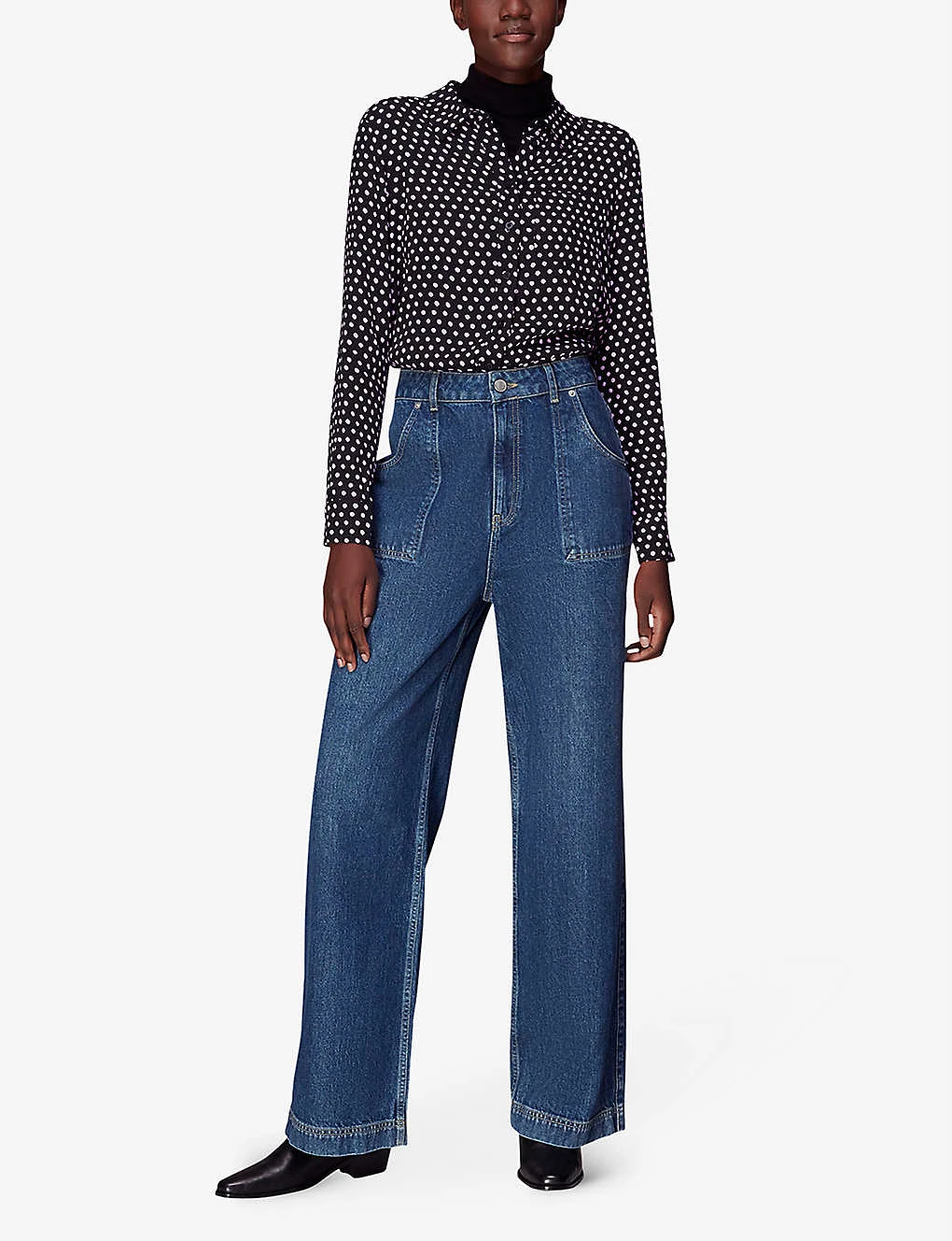 Whistles Dotted Spot-print Woven Shirt 2 Whistles Dotted Spot-print Woven Shirt - Image 2