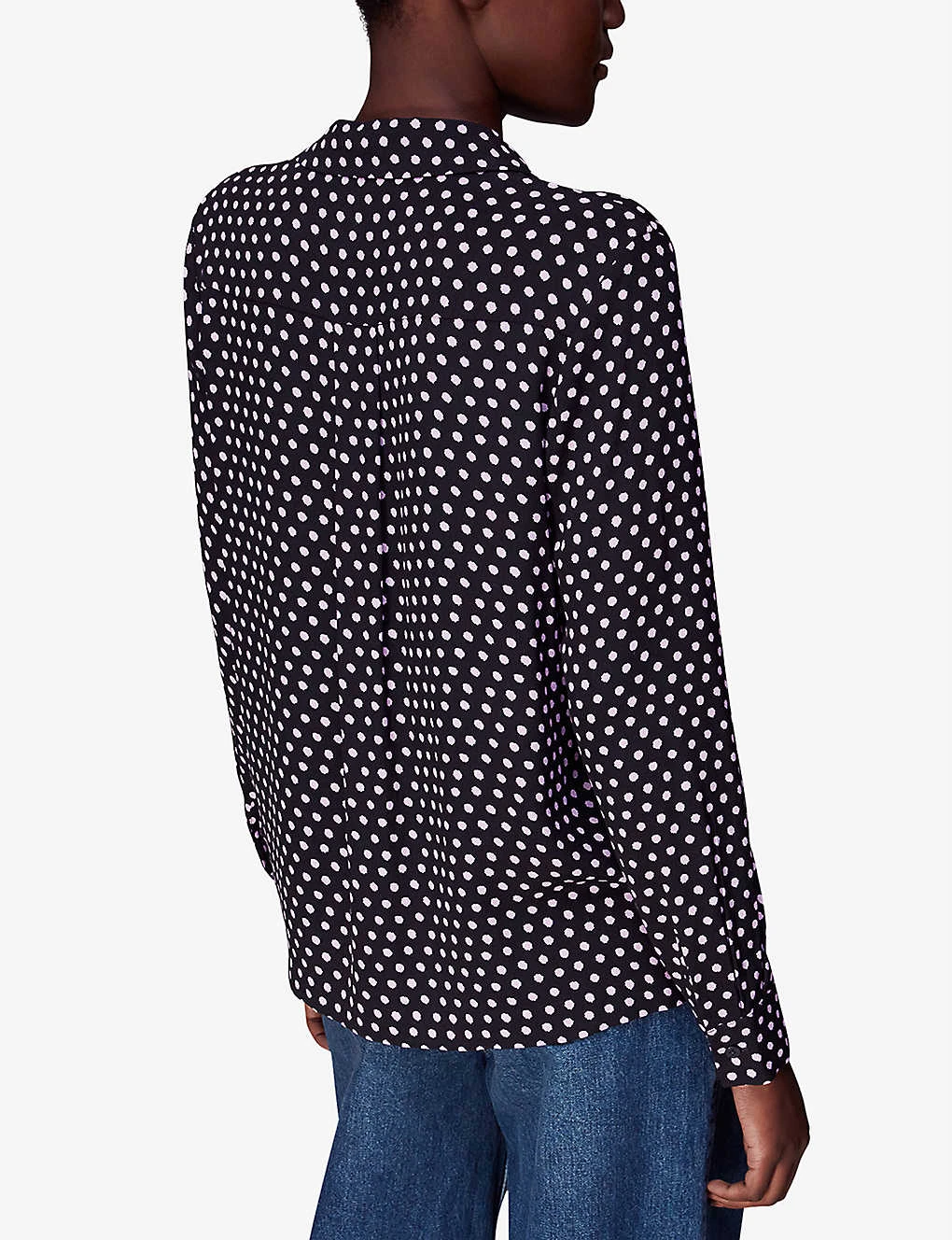 Whistles Dotted Spot-print Woven Shirt 4 Whistles Dotted Spot-print Woven Shirt - Image 4