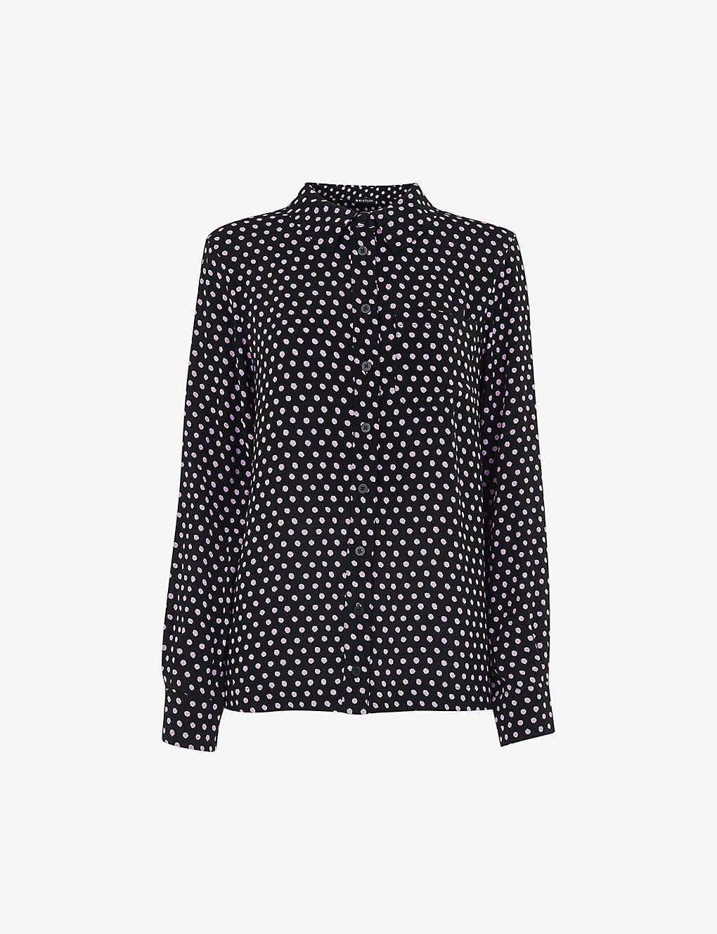 Whistles Dotted Spot-print Woven Shirt 1 Whistles Dotted Spot-print Woven Shirt