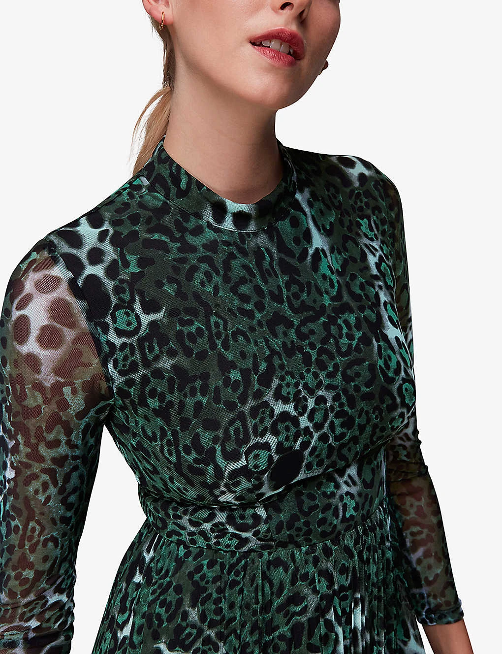 Whistles Animal-print Recycled Polyester-blend Midi Dress 3 Whistles Animal-print Recycled Polyester-blend Midi Dress - Image 3