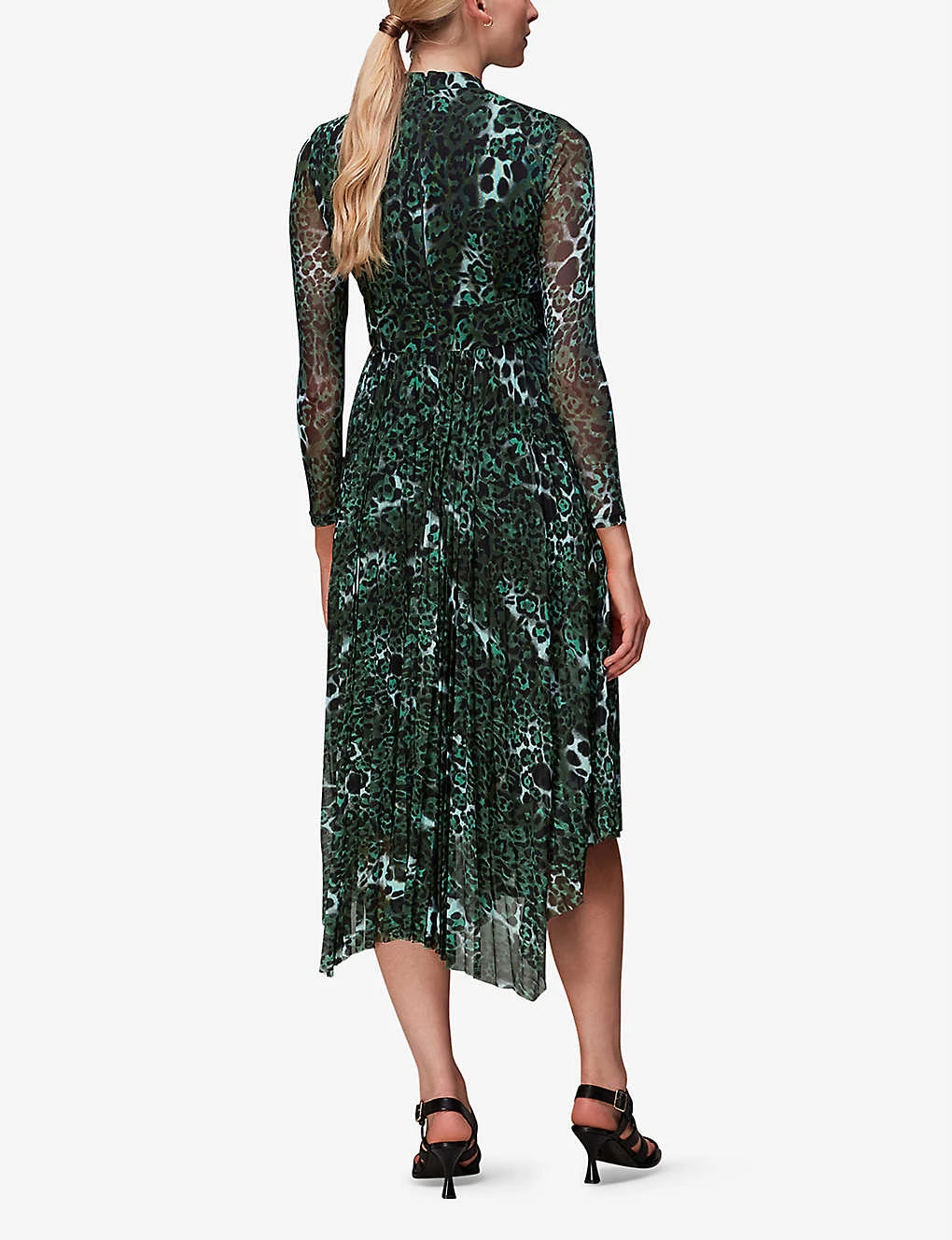 Whistles Animal-print Recycled Polyester-blend Midi Dress 4 Whistles Animal-print Recycled Polyester-blend Midi Dress - Image 4