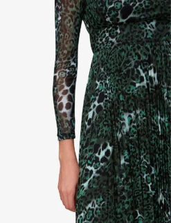 Whistles Animal-print Recycled Polyester-blend Midi Dress 9 Whistles Animal-print Recycled Polyester-blend Midi Dress -The Fashion Shop R04080515 MULTICOLOURED ALT04