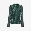 Whistles Animal-print Recycled Polyester-blend Top