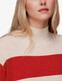 Whistles Colour-block Wool Jumper -The Fashion Shop R04081176 MULTICOLOURED ALT04