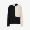 Whistles Checkerboard-pattern High-neck Wool Jumper
