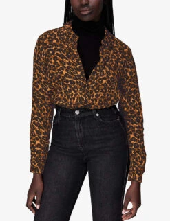 Whistles Classic Leopard-print Viscose Shirt 7 Whistles Classic Leopard-print Viscose Shirt -The Fashion Shop R04081192 MULTICOLOURED ALT02