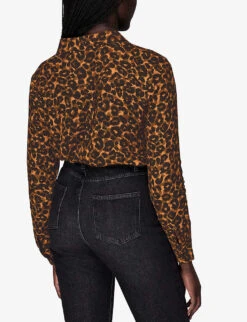 Whistles Classic Leopard-print Viscose Shirt 8 Whistles Classic Leopard-print Viscose Shirt -The Fashion Shop R04081192 MULTICOLOURED ALT03