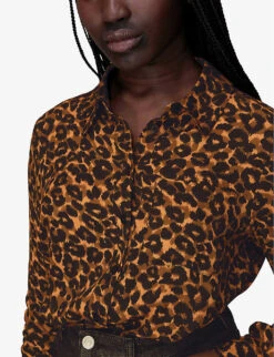 Whistles Classic Leopard-print Viscose Shirt 9 Whistles Classic Leopard-print Viscose Shirt -The Fashion Shop R04081192 MULTICOLOURED ALT04