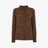 Whistles Classic Leopard-print Viscose Shirt