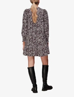 Whistles Dashed Animal-print Woven Mini Dress 7 Whistles Dashed Animal-print Woven Mini Dress -The Fashion Shop R04081198 ALT02