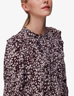 Whistles Dashed Animal-print Woven Mini Dress 9 Whistles Dashed Animal-print Woven Mini Dress -The Fashion Shop R04081198 ALT04