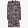Whistles Dashed Animal-print Woven Mini Dress