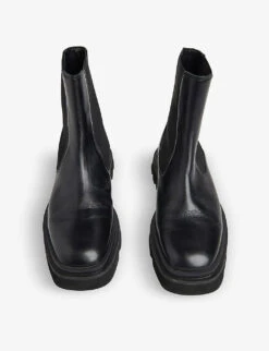 Whistles Kenton Square-toe Leather Chelsea Boots 6 Whistles Kenton Square-toe Leather Chelsea Boots -The Fashion Shop R04081207 BLACK ALT02