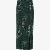 Whistles Night Cat Animal-print Stretch-mesh Midi Skirt