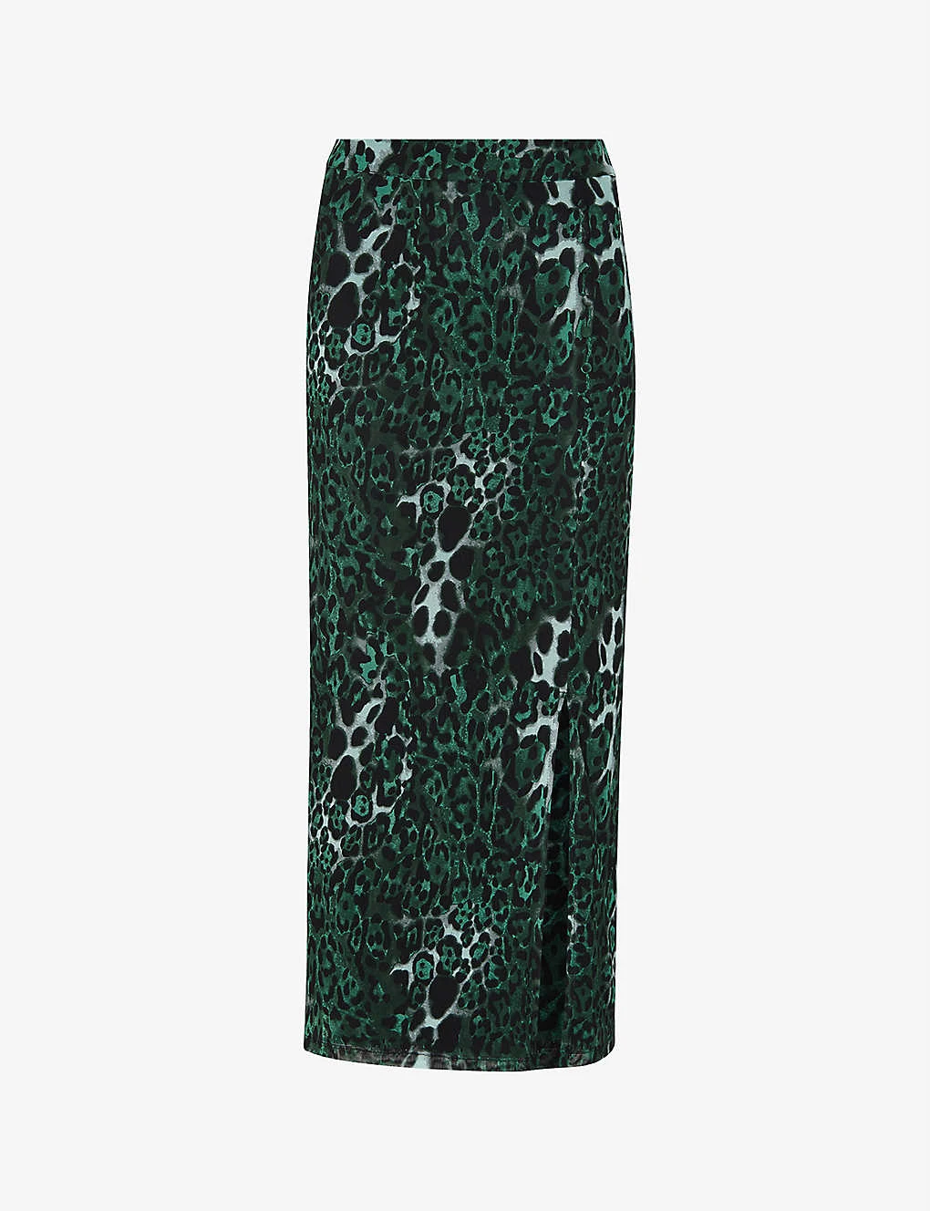 Whistles Night Cat Animal-print Stretch-mesh Midi Skirt 1 Whistles Night Cat Animal-print Stretch-mesh Midi Skirt