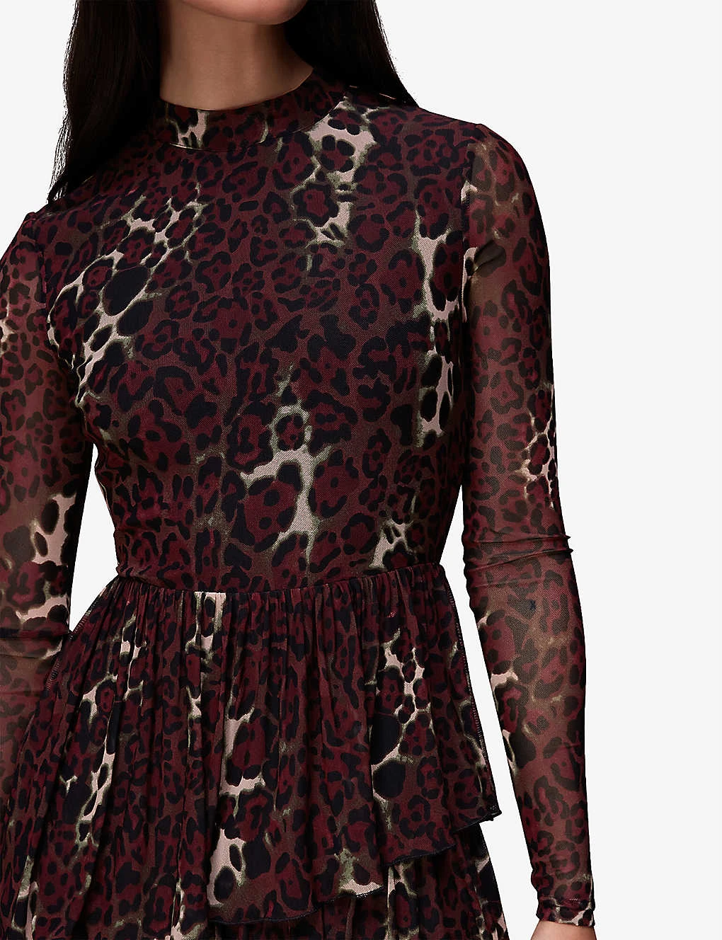 Whistles Night Cat Animal-print Recycled Polyester-blend Midi Dress 5 Whistles Night Cat Animal-print Recycled Polyester-blend Midi Dress - Image 5