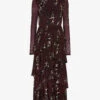 Whistles Night Cat Animal-print Recycled Polyester-blend Midi Dress