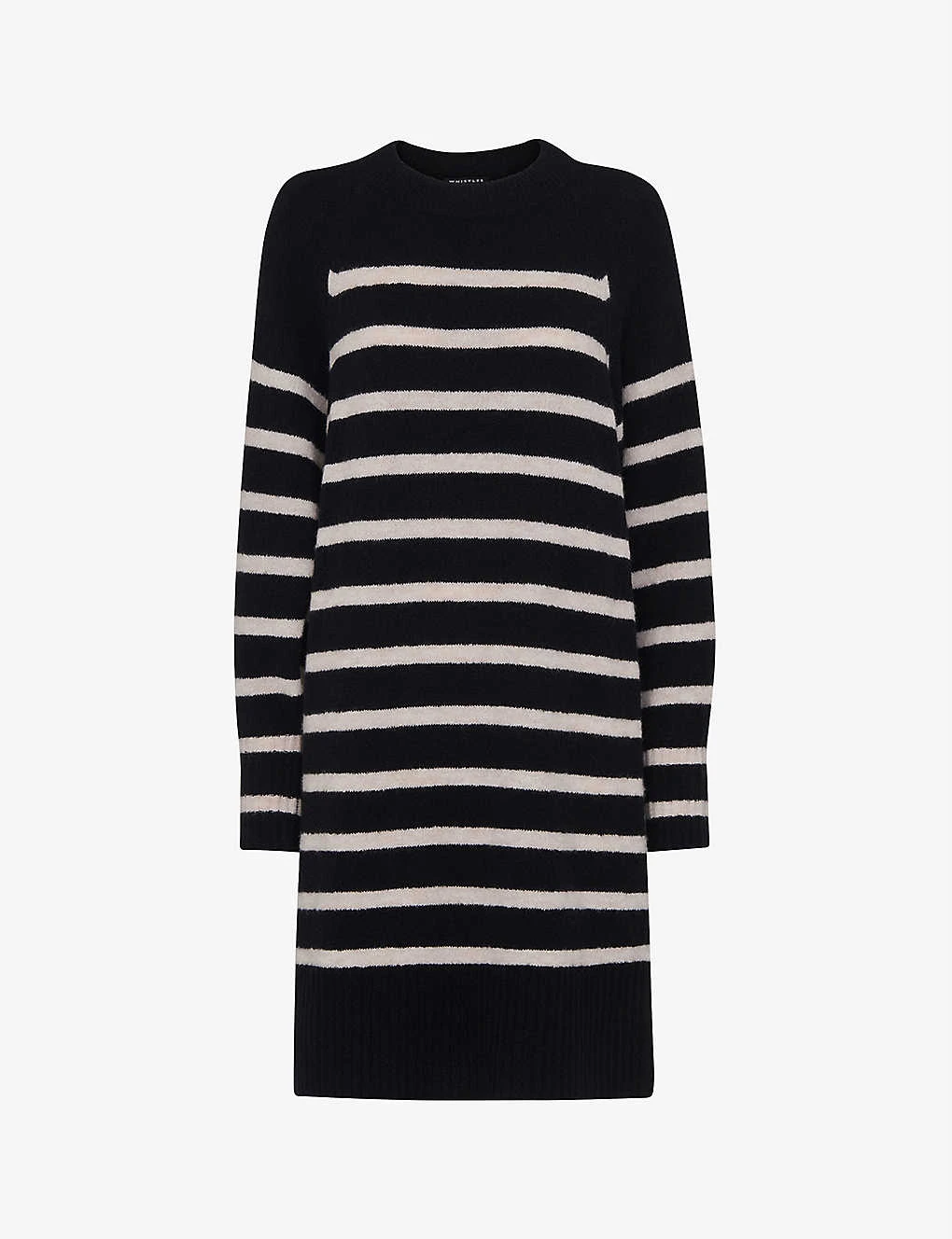 Whistles Stripe Relaxed-fit Knitted Mini Dress 1 Whistles Stripe Relaxed-fit Knitted Mini Dress