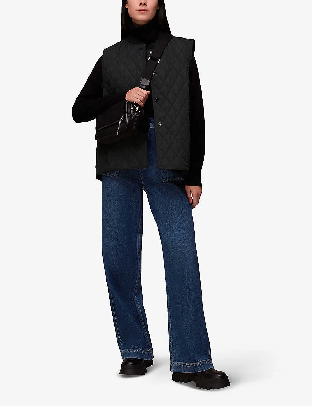 Whistles Sandra Diamond-quilted Recycled-polyester Gilet 2 Whistles Sandra Diamond-quilted Recycled-polyester Gilet - Image 2