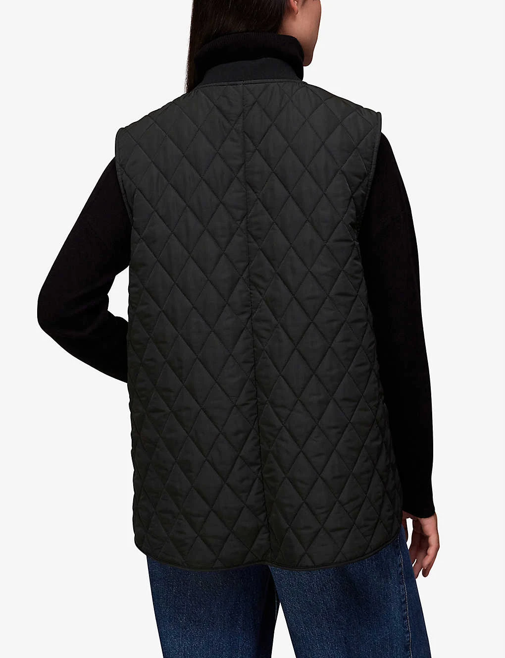 Whistles Sandra Diamond-quilted Recycled-polyester Gilet 4 Whistles Sandra Diamond-quilted Recycled-polyester Gilet - Image 4