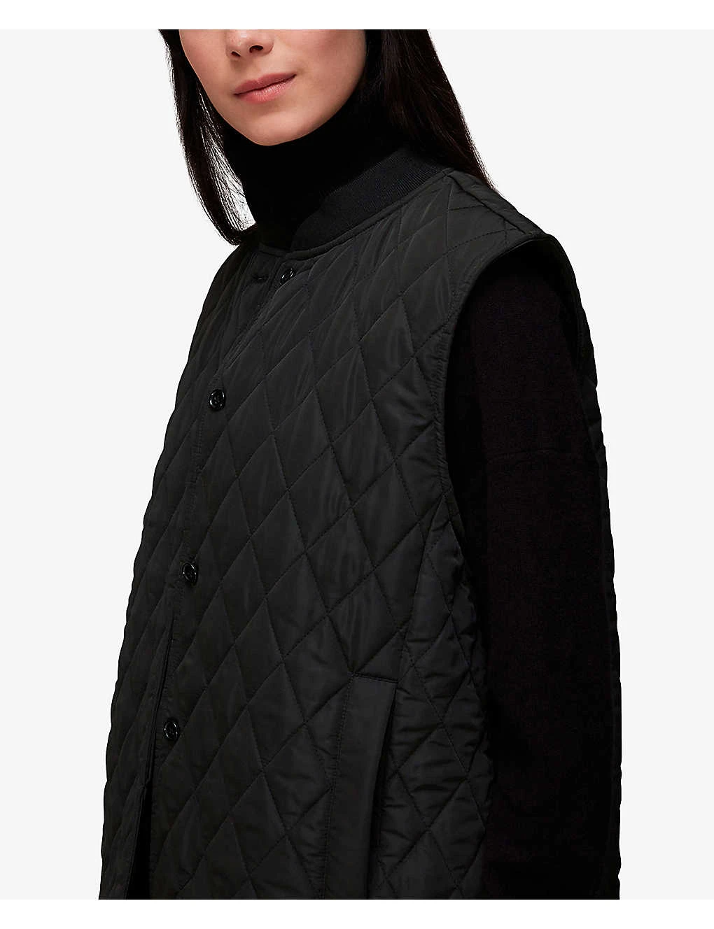 Whistles Sandra Diamond-quilted Recycled-polyester Gilet 5 Whistles Sandra Diamond-quilted Recycled-polyester Gilet - Image 5