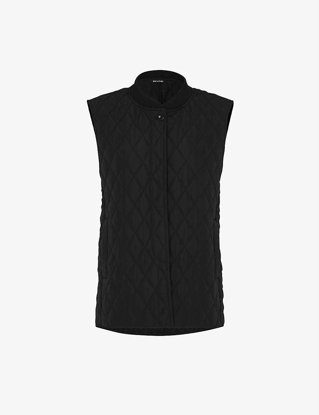 Whistles Sandra Diamond-quilted Recycled-polyester Gilet 1 Whistles Sandra Diamond-quilted Recycled-polyester Gilet