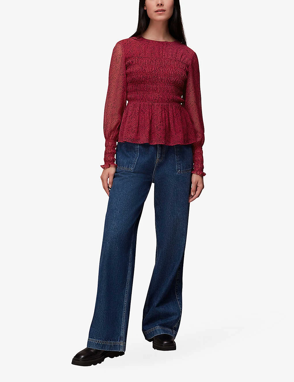 Whistles Rosanna Snake-print Chiffon Top 2 Whistles Rosanna Snake-print Chiffon Top - Image 2