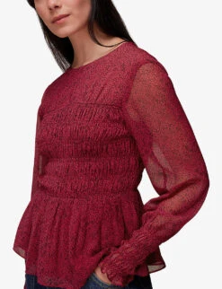 Whistles Rosanna Snake-print Chiffon Top 7 Whistles Rosanna Snake-print Chiffon Top -The Fashion Shop R04082649 MULTICOLOURED ALT02