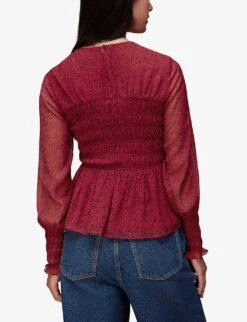 Whistles Rosanna Snake-print Chiffon Top 8 Whistles Rosanna Snake-print Chiffon Top -The Fashion Shop R04082649 MULTICOLOURED ALT03