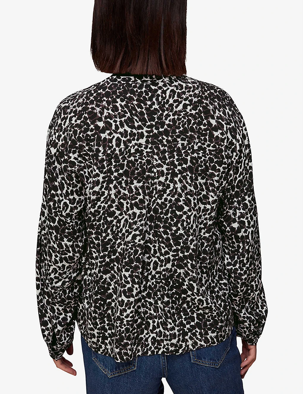 Whistles Shadow Leopard-print Woven Blouse 4 Whistles Shadow Leopard-print Woven Blouse - Image 4