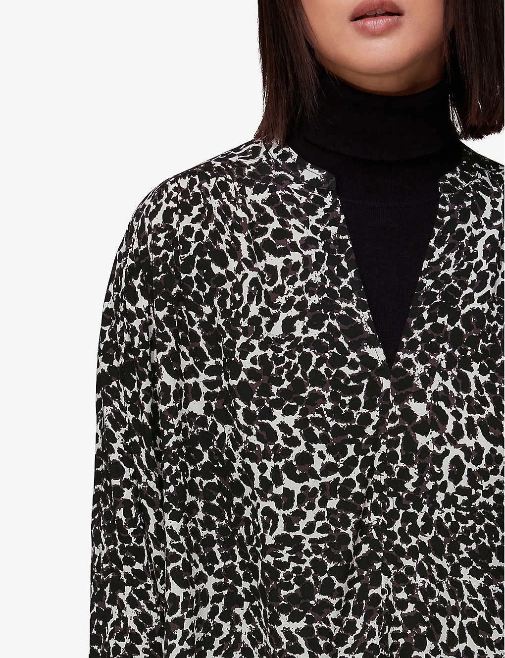 Whistles Shadow Leopard-print Woven Blouse 5 Whistles Shadow Leopard-print Woven Blouse - Image 5