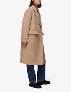 Whistles Double-breasted Wool-blend Coat 7 Whistles Double-breasted Wool-blend Coat -The Fashion Shop R04083838 OATMEAL ALT02