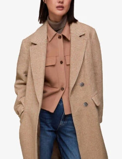 Whistles Double-breasted Wool-blend Coat 9 Whistles Double-breasted Wool-blend Coat -The Fashion Shop R04083838 OATMEAL ALT04