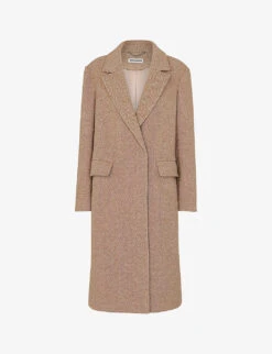 Whistles Double-breasted Wool-blend Coat