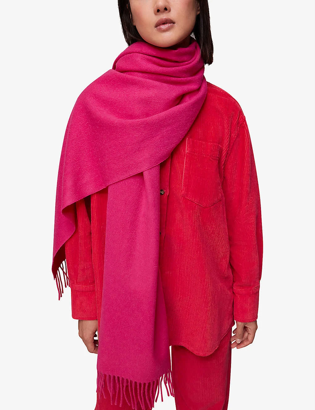 Whistles Fringed Wool Scarf 3 Whistles Fringed Wool Scarf - Image 3