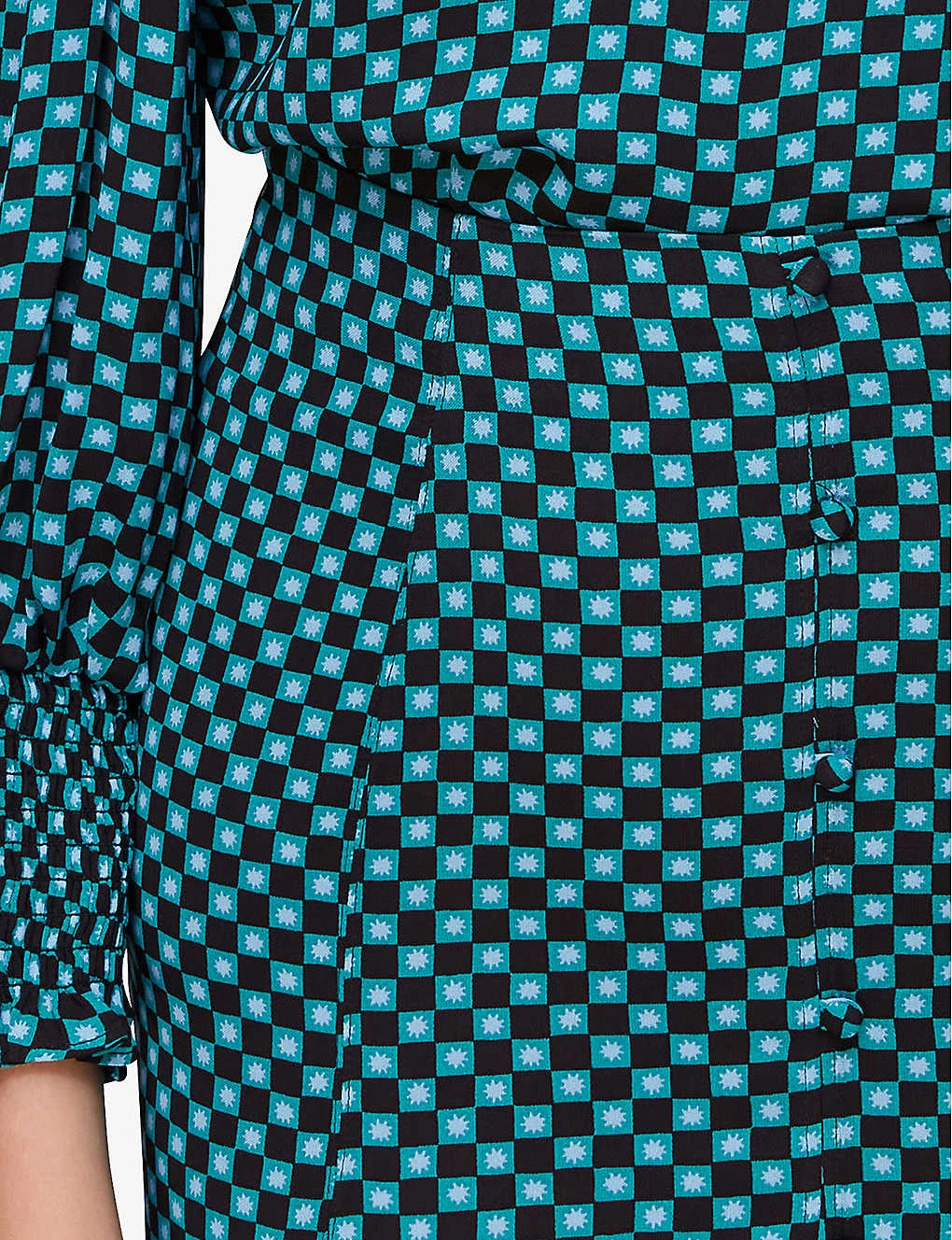 Whistles Star Check-print A-line Viscose Skirt 5 Whistles Star Check-print A-line Viscose Skirt - Image 5