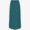 Whistles Star Check-print A-line Viscose Skirt