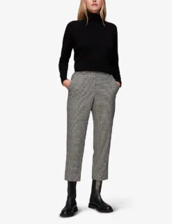 Whistles Lucie Slim-fit Mid-rise Cigarette Trousers 7 Whistles Lucie Slim-fit Mid-rise Cigarette Trousers -The Fashion Shop R04085623 MULTICOLOURED ALT02