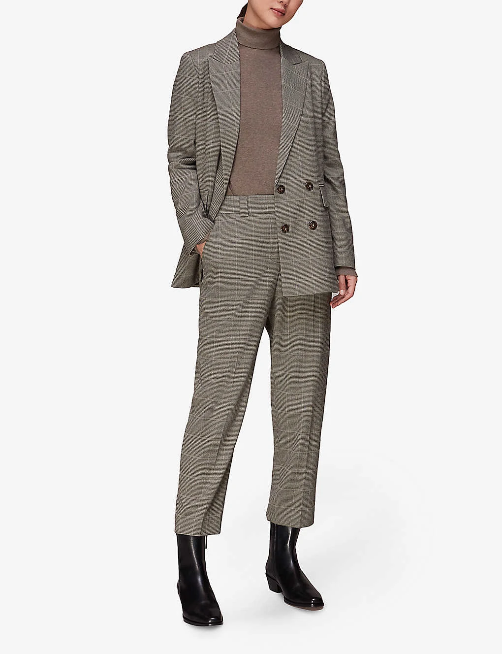 Whistles Elizabeth Check-woven Blazer 2 Whistles Elizabeth Check-woven Blazer - Image 2