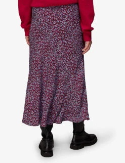 Whistles Floral Garden Bias-cut Viscose Skirt 8 Whistles Floral Garden Bias-cut Viscose Skirt -The Fashion Shop R04085625 MULTICOLOURED ALT03