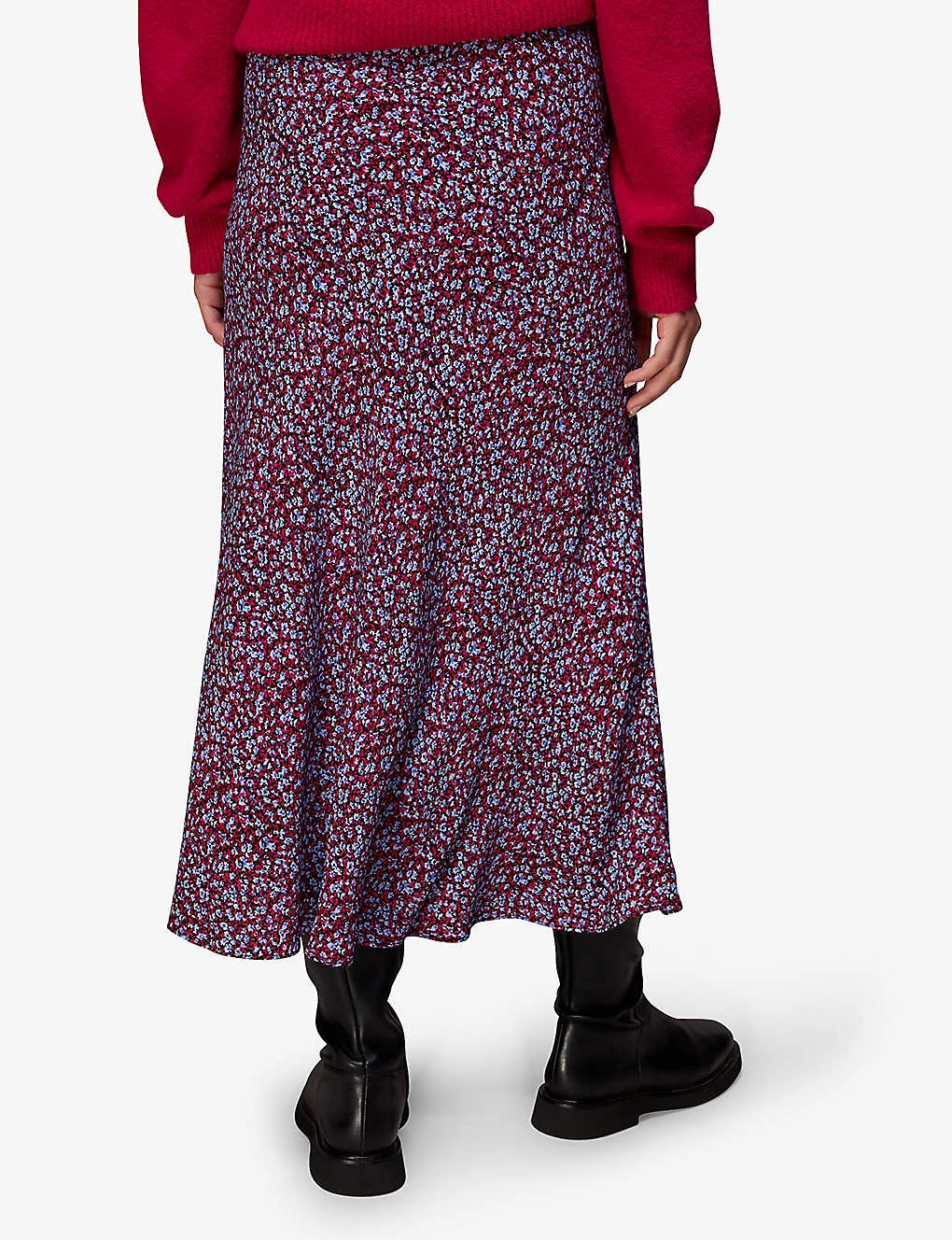 Whistles Floral Garden Bias-cut Viscose Skirt 4 Whistles Floral Garden Bias-cut Viscose Skirt - Image 4