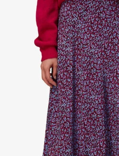 Whistles Floral Garden Bias-cut Viscose Skirt 9 Whistles Floral Garden Bias-cut Viscose Skirt -The Fashion Shop R04085625 MULTICOLOURED ALT04