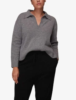 Whistles Tapered-leg High-rise Cashmere Jogging Bottoms 9 Whistles Tapered-leg High-rise Cashmere Jogging Bottoms -The Fashion Shop R04086335 BLACK ALT04