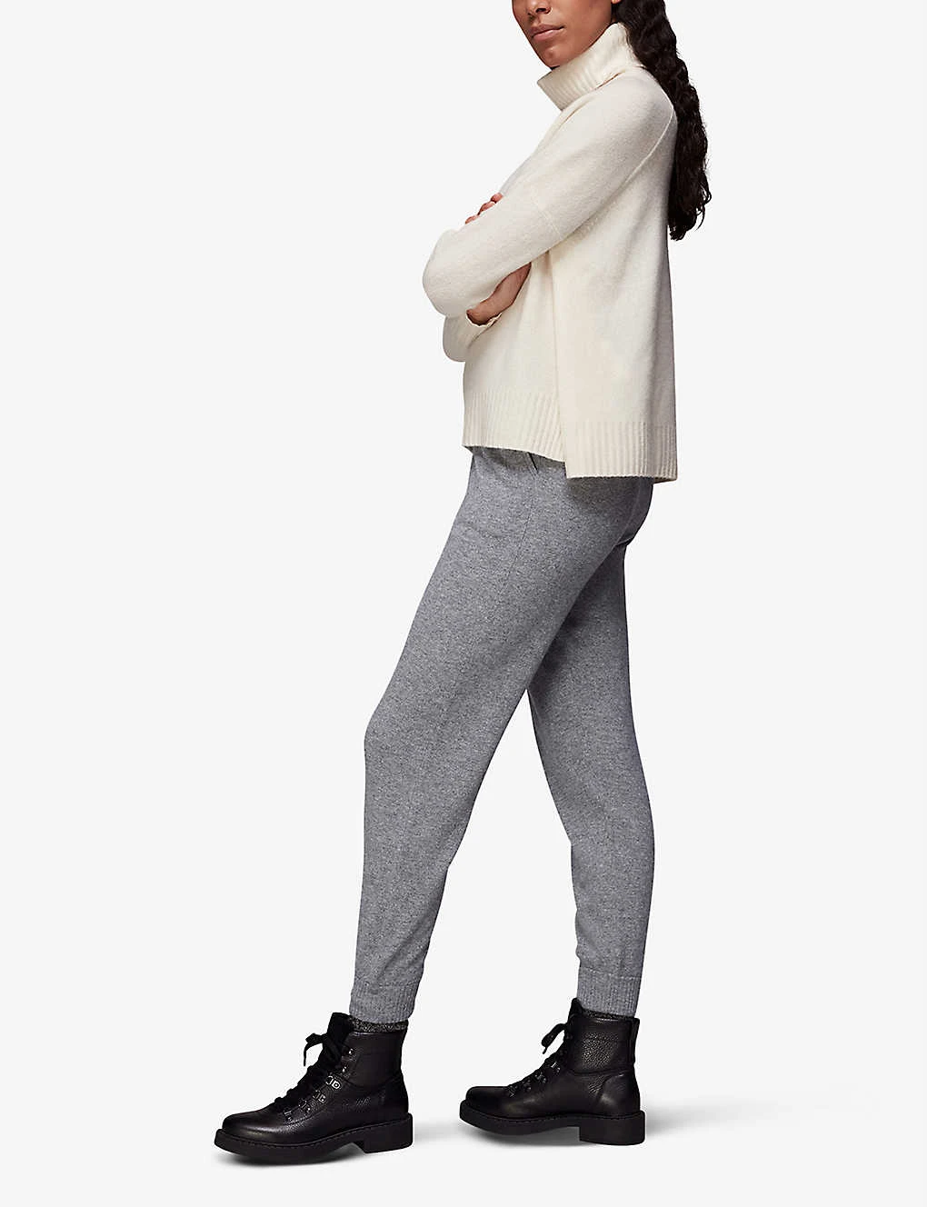 Whistles Tapered Cashmere Jogging Bottoms 2 Whistles Tapered Cashmere Jogging Bottoms - Image 2