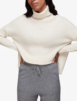 Whistles Tapered Cashmere Jogging Bottoms 9 Whistles Tapered Cashmere Jogging Bottoms -The Fashion Shop R04086336 GREY ALT04