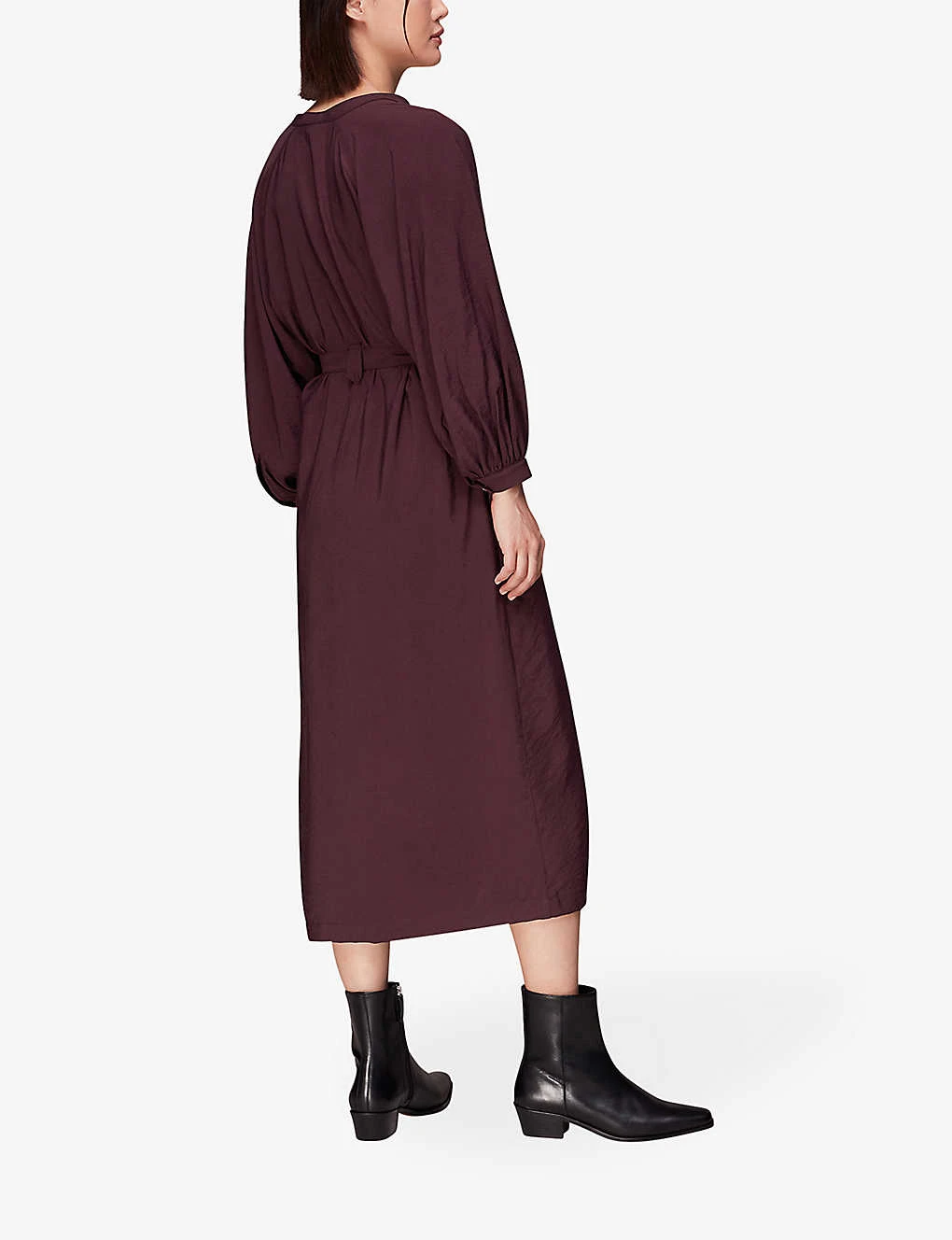 Whistles Lizzie Woven Midi Dress 4 Whistles Lizzie Woven Midi Dress - Image 4