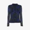 Whistles Animal-print Stretch-mesh Shirt