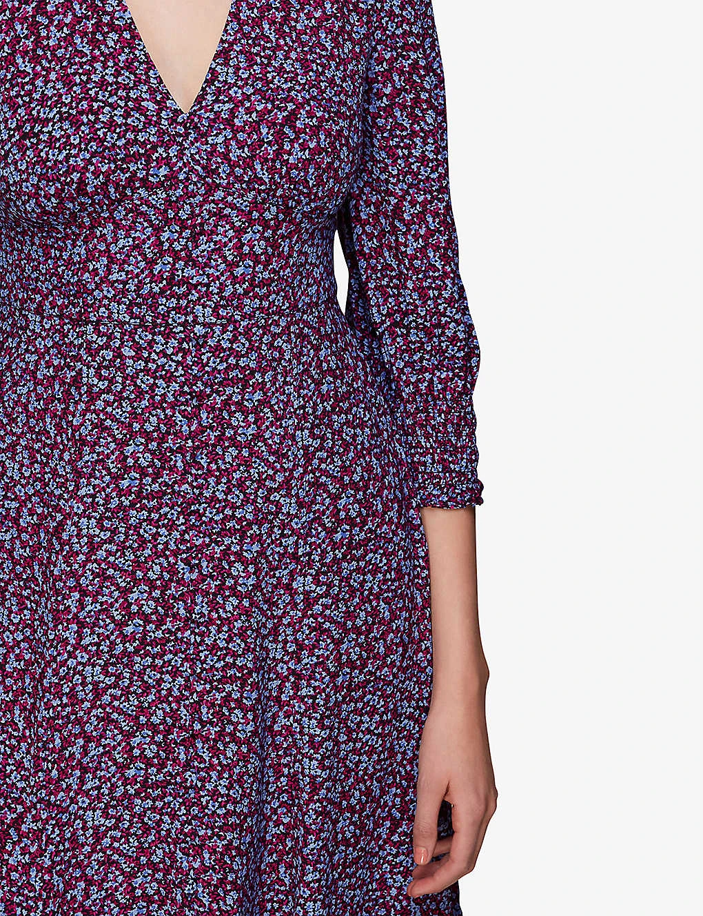 Whistles Floral-print V-neck Woven Midi Dress 5 Whistles Floral-print V-neck Woven Midi Dress - Image 5